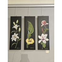 Alena Jirasová - Lilie, kala, magnolie - triptych